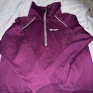 Champion Men's Purple Half-Zip Sweater